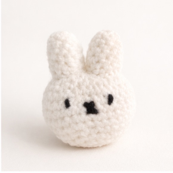Handmade Crochet Bunny Keychain – Miffy Inspired Amigurumi Bag Charm - Picture 2 of 4